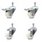 Service Caster 3 Inch Nylon Wheel Swivel 3/8 Inch Threaded Stem Caster Total Lock Brakes, 2PK SCC-TSTTL20S314-NYS-381615-2-S-2 - alternate 1
